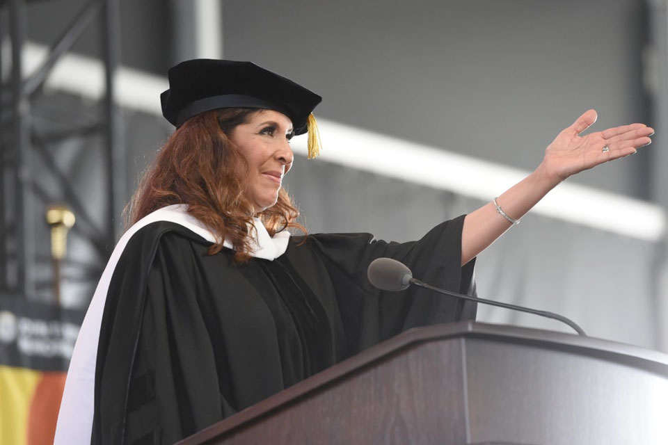 FOX 11 anchor  and children’s advocate Christine Devine receives honorary doctorate at Cal State LA Commencement