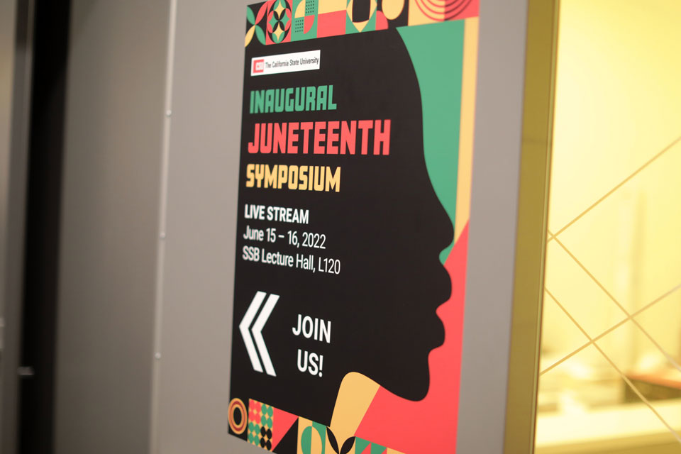 Poster for the inaugural Juneteenth Symposium.