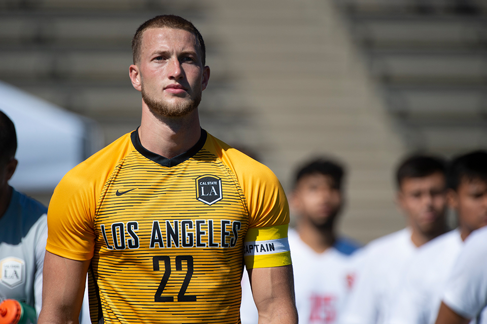 Cal State LA men’s soccer player Morten Bjoershol named CCAA Male Athlete of the Year