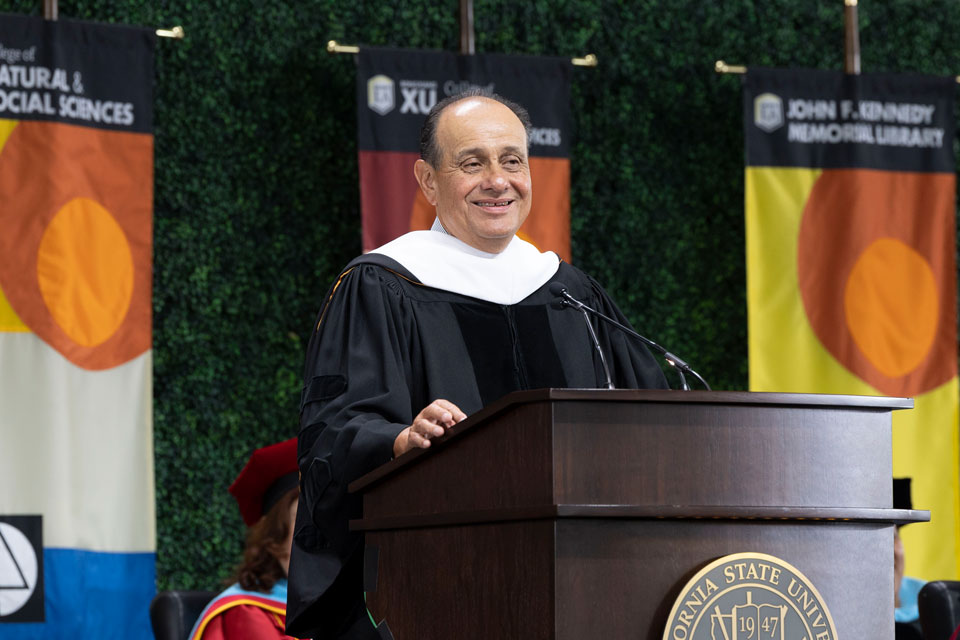 Bioscience industry leader Guillermo Zuñiga receives honorary doctorate at Cal State LA Commencement