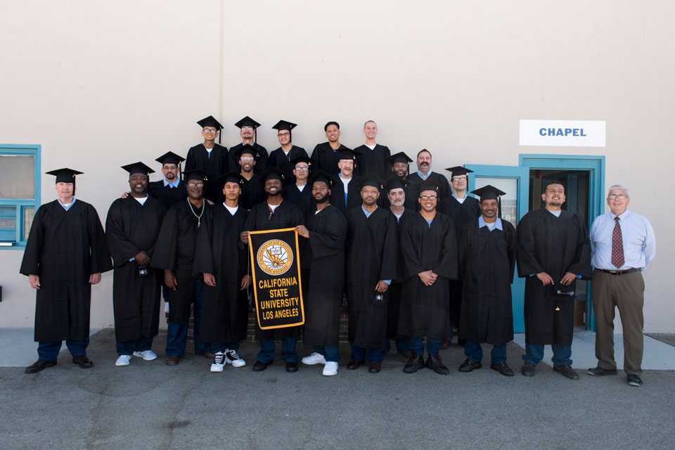 A group photo of the 2023 Prison B.A. graduates.