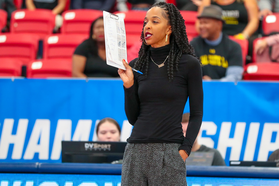 Cal State LA Assistant Volleyball Coach, Alexis Crimes.