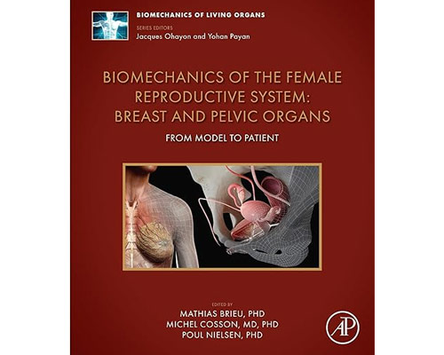 Book cover for "Biomechanics of the Female Reproductive System: Breast and Pelvic Organs: From Model to Patient (Biomechanics of Living Organs)".