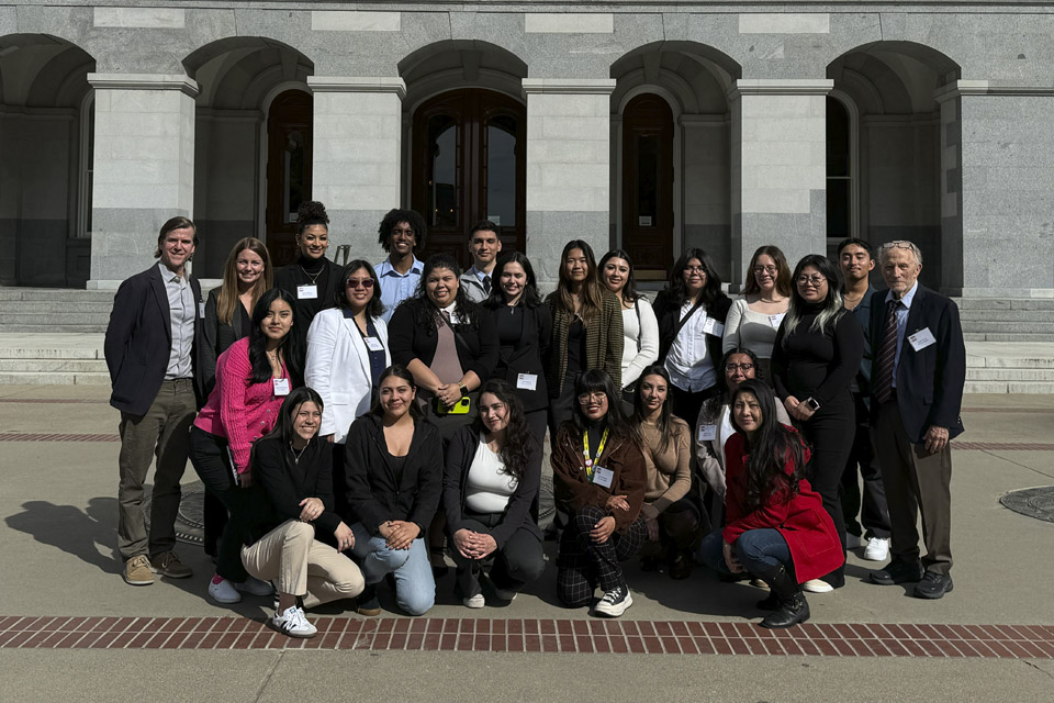A group photo of students and faculty who attended the CSU Health Policy Conference in San Francisco.