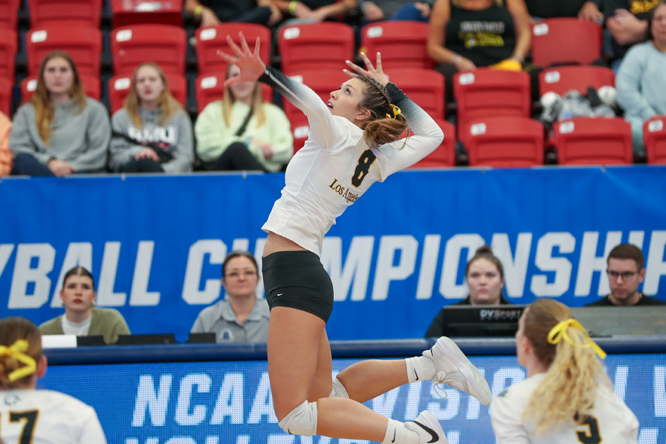 Cal State LA volleyball star Emily Elliott poised to break CCAA kills record this weekend