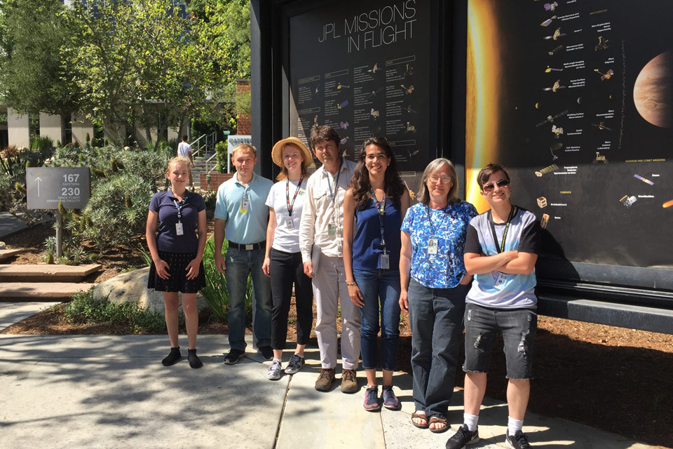 Cal State LA-JPL research team posing for a group photo together.