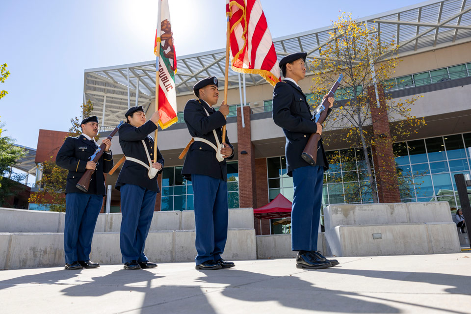 Cal State LA celebrates military members with pre-Veterans Day ceremony