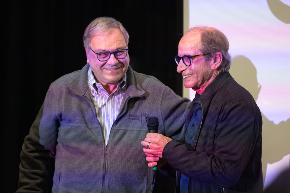 Renowned television executive producers Bod Boden, left, and Harry Friedman.